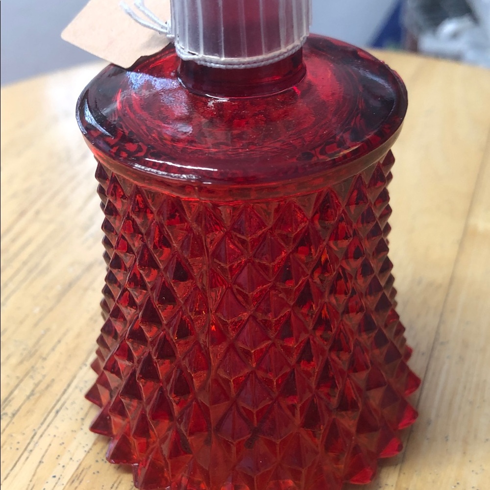 Vintage red hob  nob candle holder votive - Picture 3 of 4